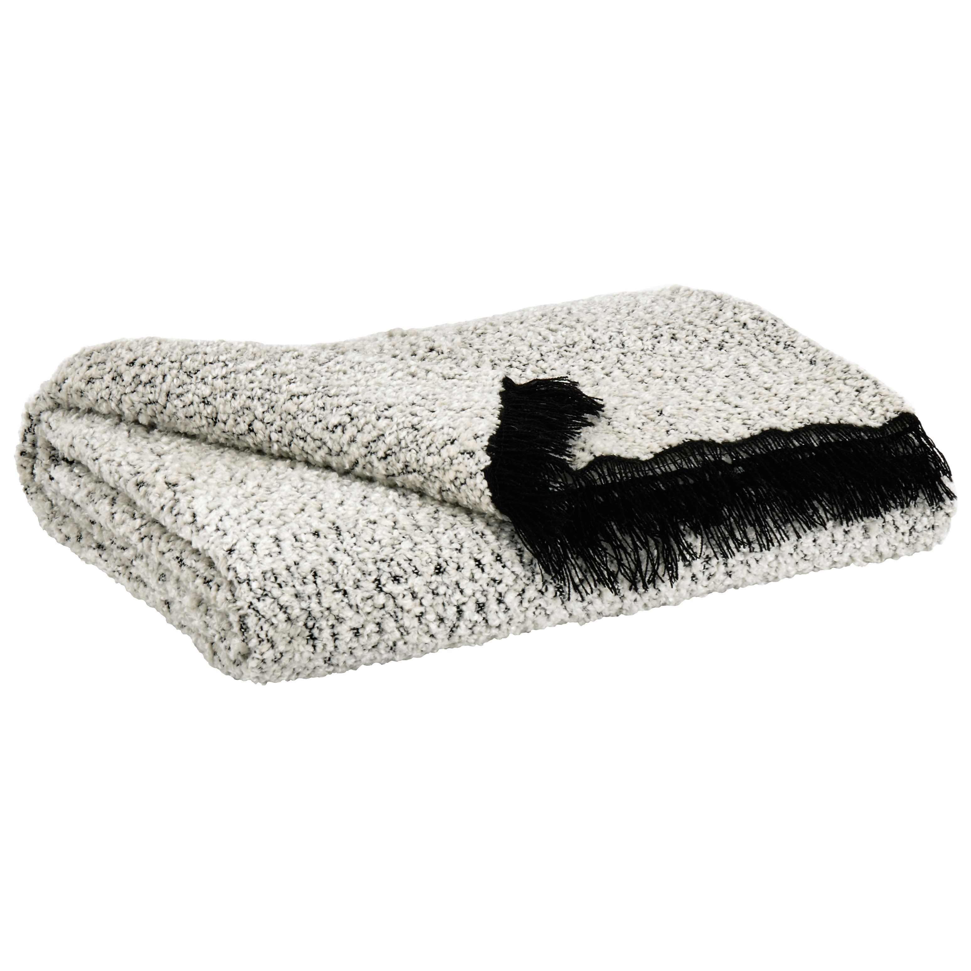 Signature Design by Ashley Throws A1000769T Leonita Black/White Throw